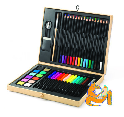 Малый художественный набор (карандаши, фломастеры, краски) Djeco Малый художественный набор (карандаши, фломастеры, краски) Djeco — превосходный набор для рисования в чемоданчике для каждого творческого ребёнка! 