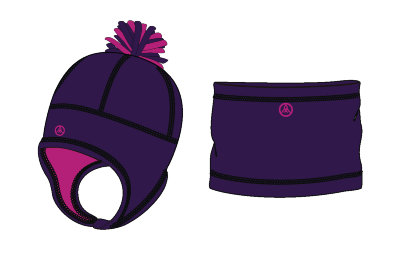 Шапка и шарф-снуд (purple) Шапка и шарф-снуд (purple) —​ комплект аксессуаров из флиса Polar, отличное дополнение к зимнему костюму Premont!