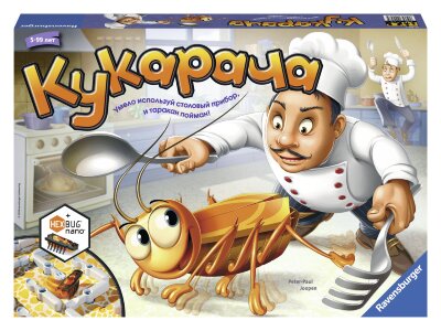 Настольная игра «Кукарача» Ravensburger Настольная игра «Кукарача» Ravensburger — динамичная игра для всей семьи, цель которой — поймать таракана на кухне.