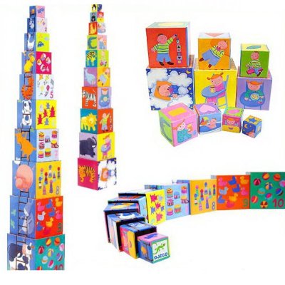 Кубики-пирамида «Забавные кубики» Djeco Кубики-пирамида «Забавные кубики» Djeco — это безграничный полет фантазии французских дизайнеров для наших малышей!