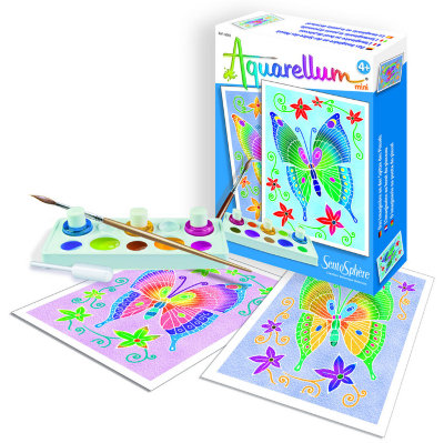 Акварельная раскраска «Бабочки» SentoSphere Акварельная раскраска «Бабочки» SentoSphere — замечательный подарок для юного художника!