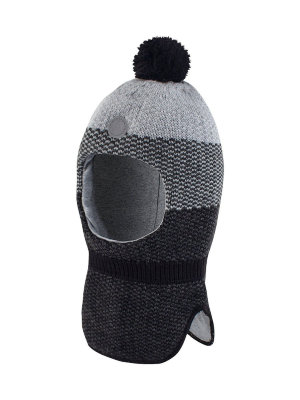 Шапка-шлем Premont (black) Шапка-шлем Premont (black) — новинка из зимней коллекции для мальчиков! Такая шапка имеет серый цвет с переходом от более светлого тона к более тёмному. 