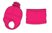 Шапка и шарф-снуд (pink)