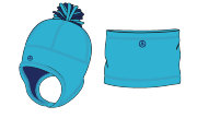 Шапка и шарф-снуд (blue)