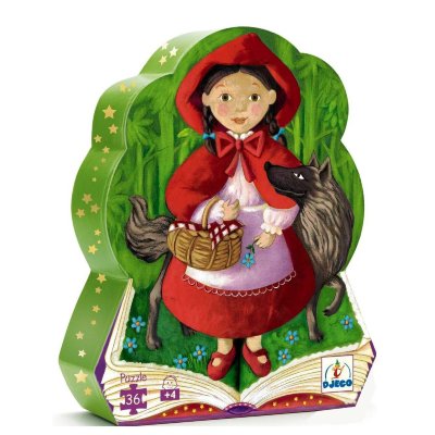 Пазл «Красная шапочка» Djeco Пазл «Красная шапочка» Djeco — красочный мозаичный набор, изображающий три небольшие сцены из любимой многими детьми сказки. 