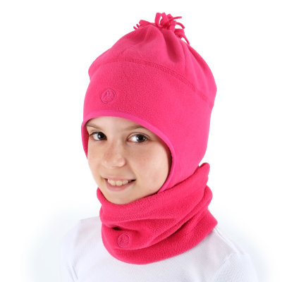 Шапка и шарф-снуд (pink) Шапка и шарф-снуд (pink) —​ комплект аксессуаров из флиса Polar, отличное дополнение к зимнему костюму Premont!